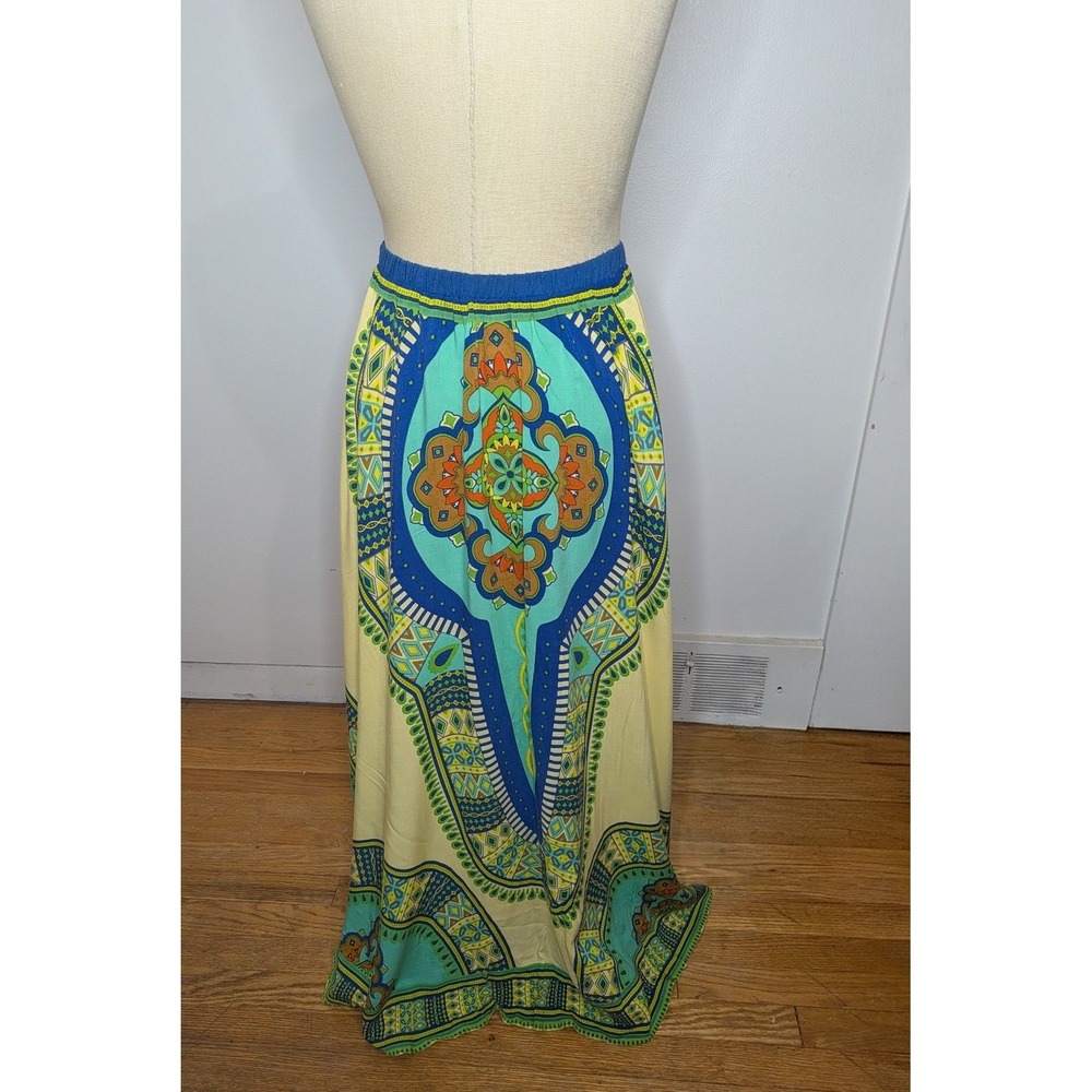 Flying Tomato Pull-On Maxi Skirt Tribal Boho Artsy Aztec Festival Medium - Picture 4 of 7